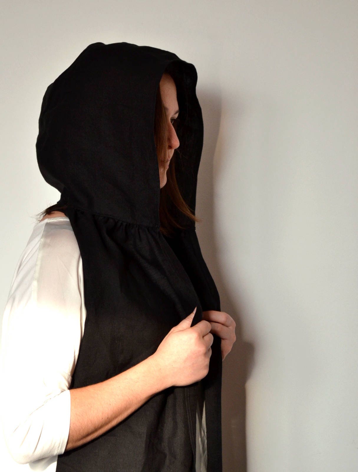 Black Hood Scarf Hooded Scarf Scarf Hood Hoodie Festival