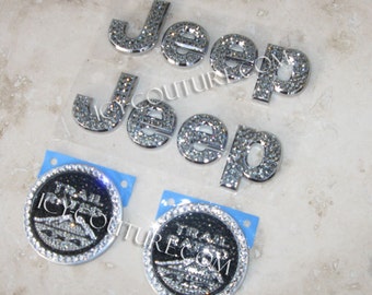 Crystal JEEP Emblems with Swarovski crystals