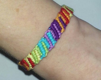 Candy Stripes friendship bracelet