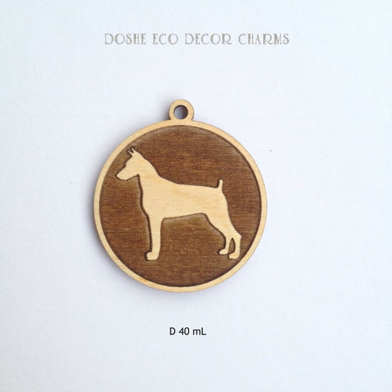 Laser engraved DOG TAG / Laser cut wood / Dog charms / Dog
