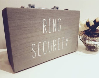 Ring Security Briefcase, 8 Custom Colours! Child's Ring Security Case, Personalised Wedding Ring Box, Security Case, Wedding Ring Cushion