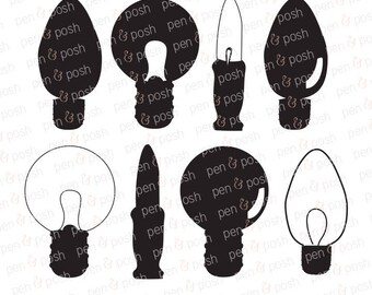 Christmas Light Bulb SVG - Light Bulb Art - Light Bulb SVG - Light Bulb Light Bulb Clipart - Christmas Lights