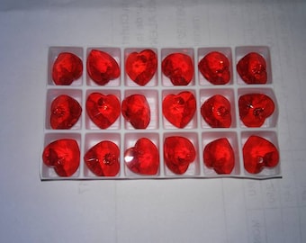 hearts red 10X10mm swarovski crystal light siam
