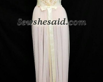 Sheer Robe Peignoir Dressing Gown