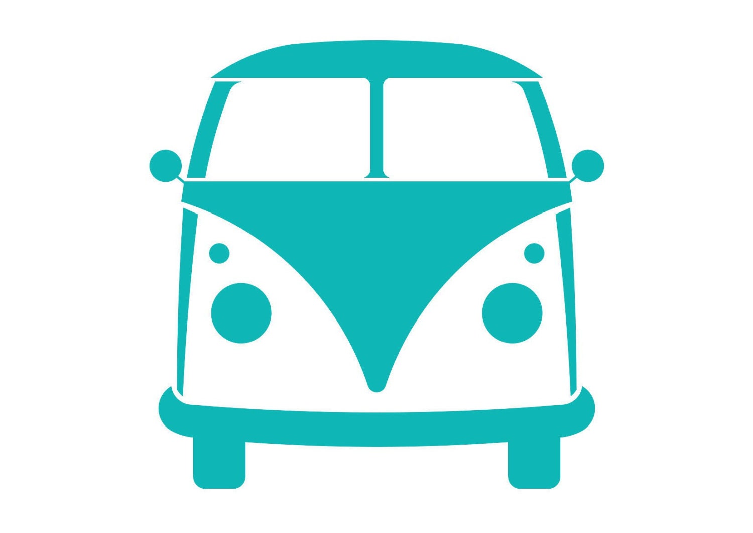 Wall Stencil Car Volkswagen Bus Bulli Hippie Nursery Kids Room