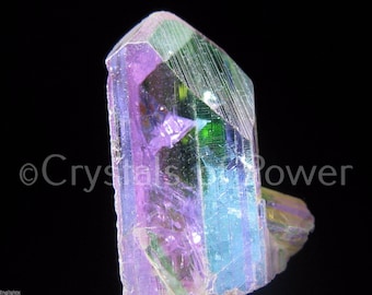 One Angel Aura Danburite Crystal! Synergy 12 Stone! All Are Starbraries! All w/Metaphysical Configurations! aka Opal / Rainbow Aura!