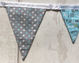 Handmade double sided bunting 15 flags