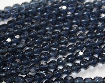 Firepolished Bead 6mm - Montana Blue