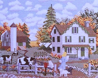 Cross Stitch Pattern | Julia Lucas | Getting The Mail At CROSS FARM | Counted Cross Stitch Pattern | Chart | fam
