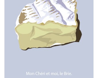Graphic cheese illustration A4