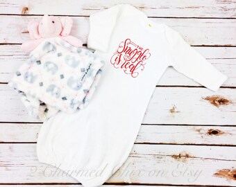 The Snuggle Is Real/Baby Gown/Baby Sleeper/Baby Sleeper Gown/The Struggle Is Real/Infant Sleeper Gown/Baby Shower Gift/Baby Gift