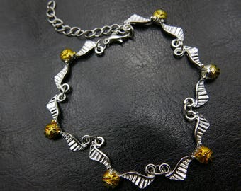 Harry potter quidditch golden snitch Bracelet Couple jewelry, Lovers Gift, Unisex,