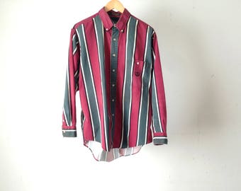 vintage STRIPED oxford normcore oversize GRUNGE men's shirt