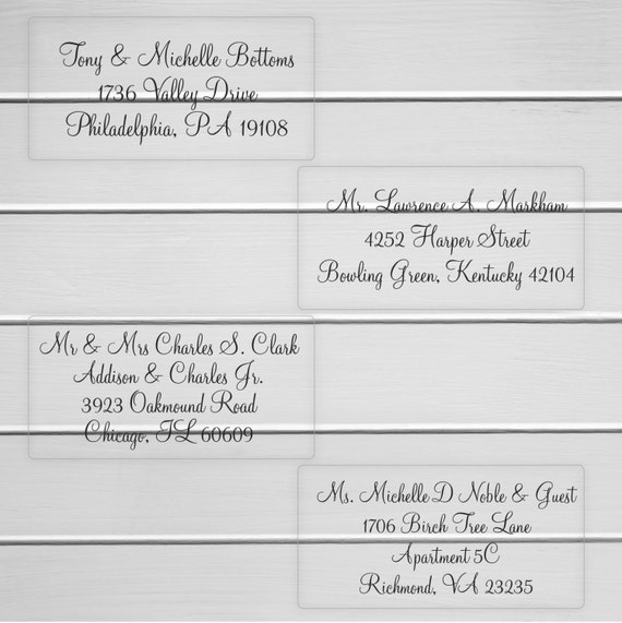 Print your own address labels wedding