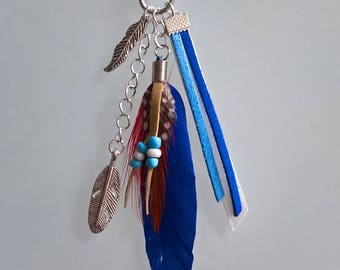 Royal Blue feather handbag