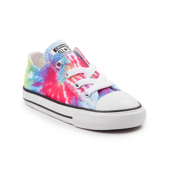 Kids Converse Childrens Toddler Baby Canvas Tie Dye Rainbow