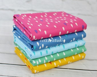 L's Modern Basic Raindrop Lecien Japan Fat Quarter Bundle Set Japanese fabric