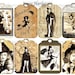 WITCH Sexy Hollywood Pin-Up Tags for Invites, Scrapbook, Decor, Cards, Albums
