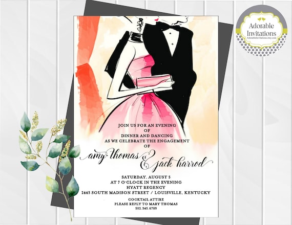  Formal  Dance Invitation  Engagement Party Invitation  After