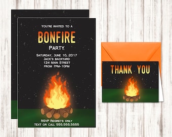 bonfire invitation template free