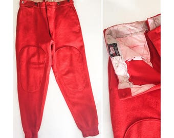1950s Woolrich Pants // 50s Wool Hunting Pants // Vintage Red Wool Trousers // VTG Woolrich Hunting Pants Lumberjack // Size 36 X 30