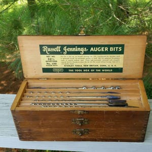 Stanley Russell Jennings Auger Bits Box 3 Tiers No. 100 Set No 32