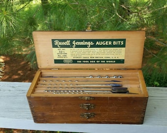 Stanley Russell Jennings Auger Bits Box 3 Tiers No. 100 Set No 32