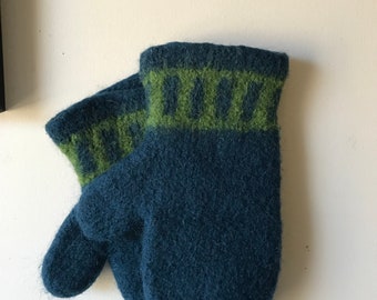 Handknit Felted Mittens