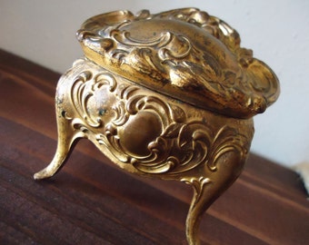 Antique Art Nouveau Ormolu Box by JB