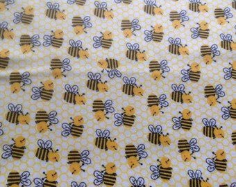 Bumblebee Flannel Pillow case, cozy,VT made