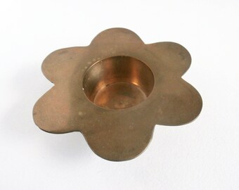 Brass Candle Holder - Vintage Candle Holder - Candle Decor - Vintage Decor