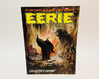 Vintage Horror Comic Book Eerie Magazine #2 1966 Warren Frazetta Cover