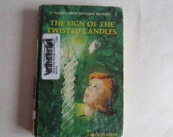 Nancy Drew The Sign of the Twisted Candles, Nancy Drew 1970s, Number 9, Nancy Drew vintage book, 1970s Nancy Drew book, Nancy Drew mystery