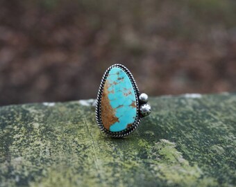 Natural Number 8 Turquoise Ring
