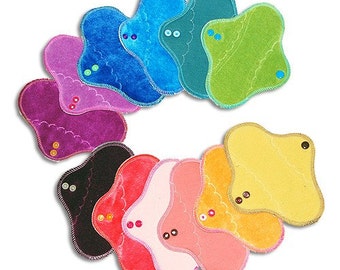 Petite 8" Organic Wool-Backed Moonbow Cloth Pad (x 1), You Choose Color
