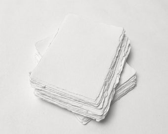 5 x 7 pink 210gsm handmade deckle edge cotton rag