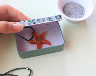 Pendant Orange sea starfish