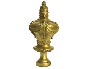 French Antique Bronze Newel Post Finial. Architectural Salvage Stairway Decoration. Romantic Home Decor.