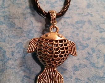 Goldfish Necklace - Silver Tone