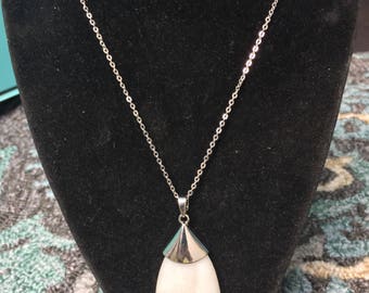 Seashell pendant on sterling silver chain