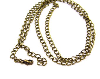Adjustable 70 cm chain necklace - bronze