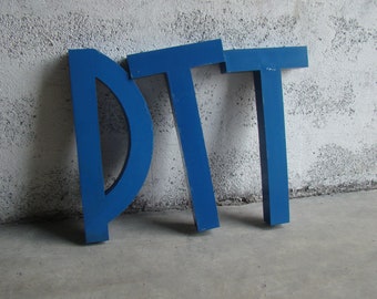 Vintage zinc sign letters
