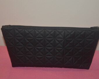 Black clutch - similli leather