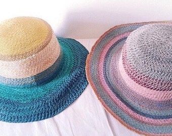Beautiful hat handmade multicolor
