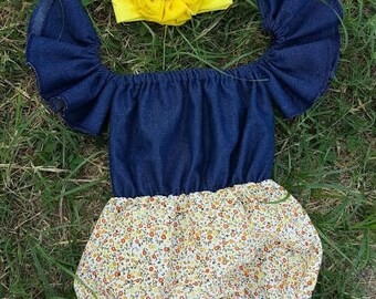 off shoulder Floral Romper