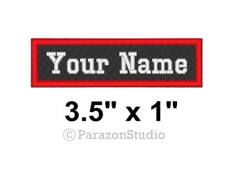 Custom Embroidered Name Tag Sew on Patch Motorcycle Biker Patches 3.5" x 1" (B)