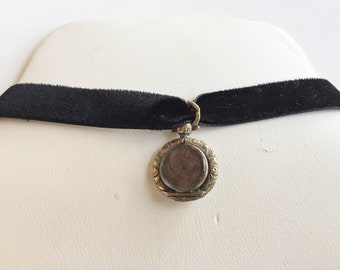 Georgian Mourning Locket Necklace with Hair