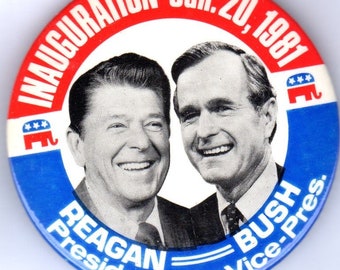 Classic Ronald Reagan 1984 Inauguration Pinback Button