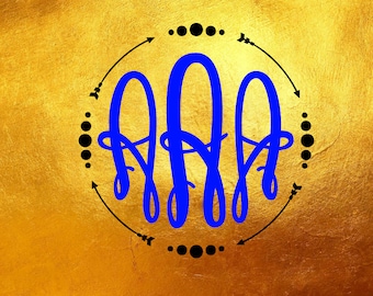 Fancy Circle Monogram SVG, EPS, DXF, Cdr, Font Cut Files, Fancy Circle Alphabet, Fancy Circle Monogram, Silhouette Font, Cricut Font Svg.