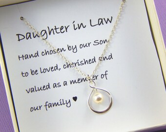 Daughter In Law Gift, Daughter In Law Necklace,Daughter In Law Wedding Gift, Daughter In Law Jewelry, Daughter Gift, Hand Chosen By Our Son